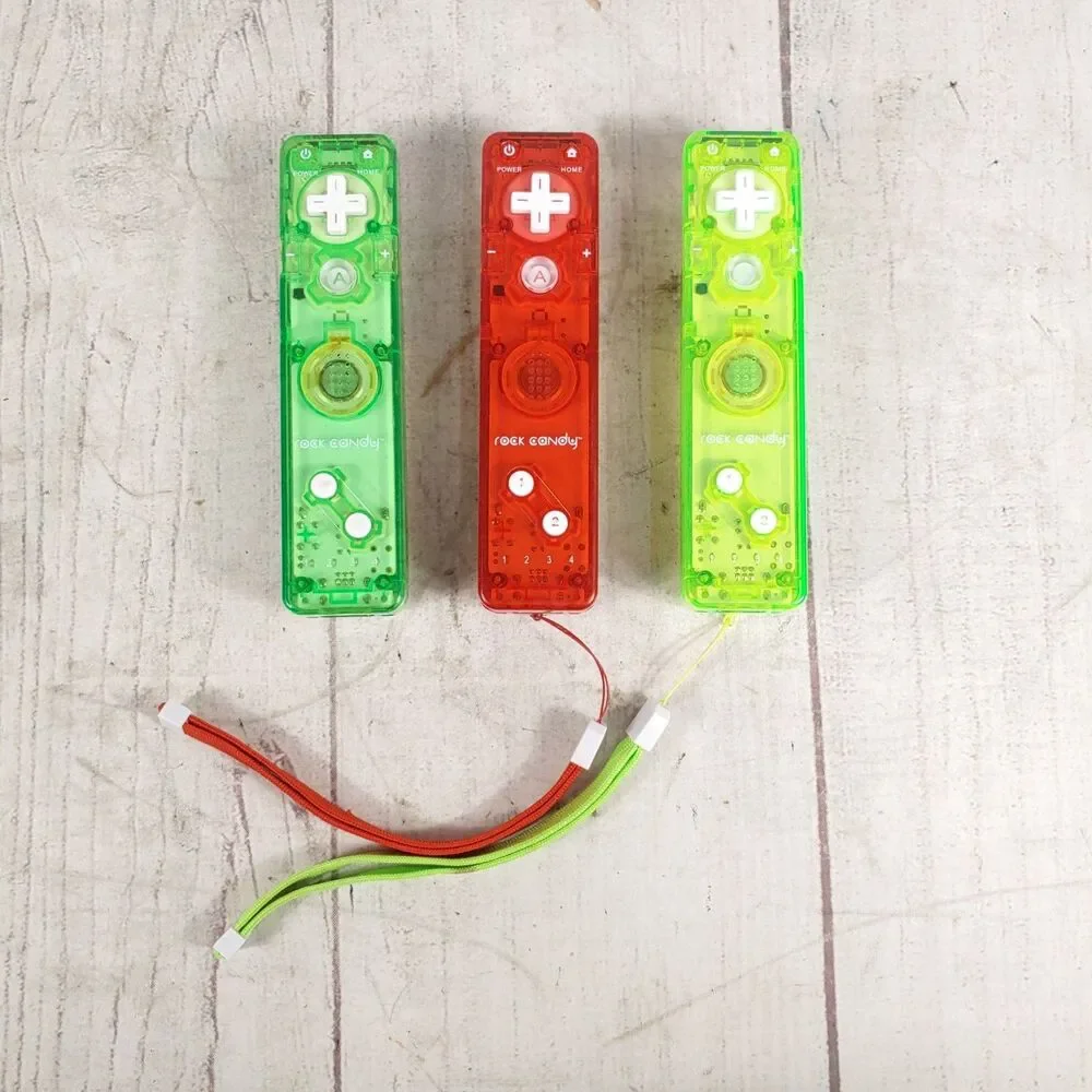Lot of 3 PDP PL-8560C Rock Candy Wireless Wii Remote Controller TESTED WORKING